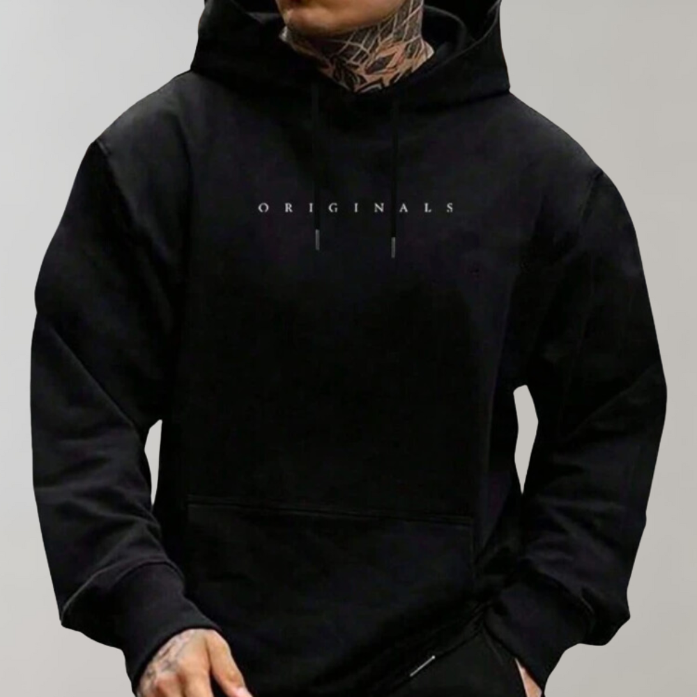 Men's Oversized Pullover Hoodie – Drop Shoulder Drawstring Hooded Sweatshirt