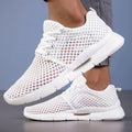 Men's Breathable Mesh Sneakers – Lightweight Lace-Up Walking Shoes
