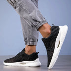 Men's Breathable Mesh Sneakers – Lightweight Lace-Up Walking Shoes