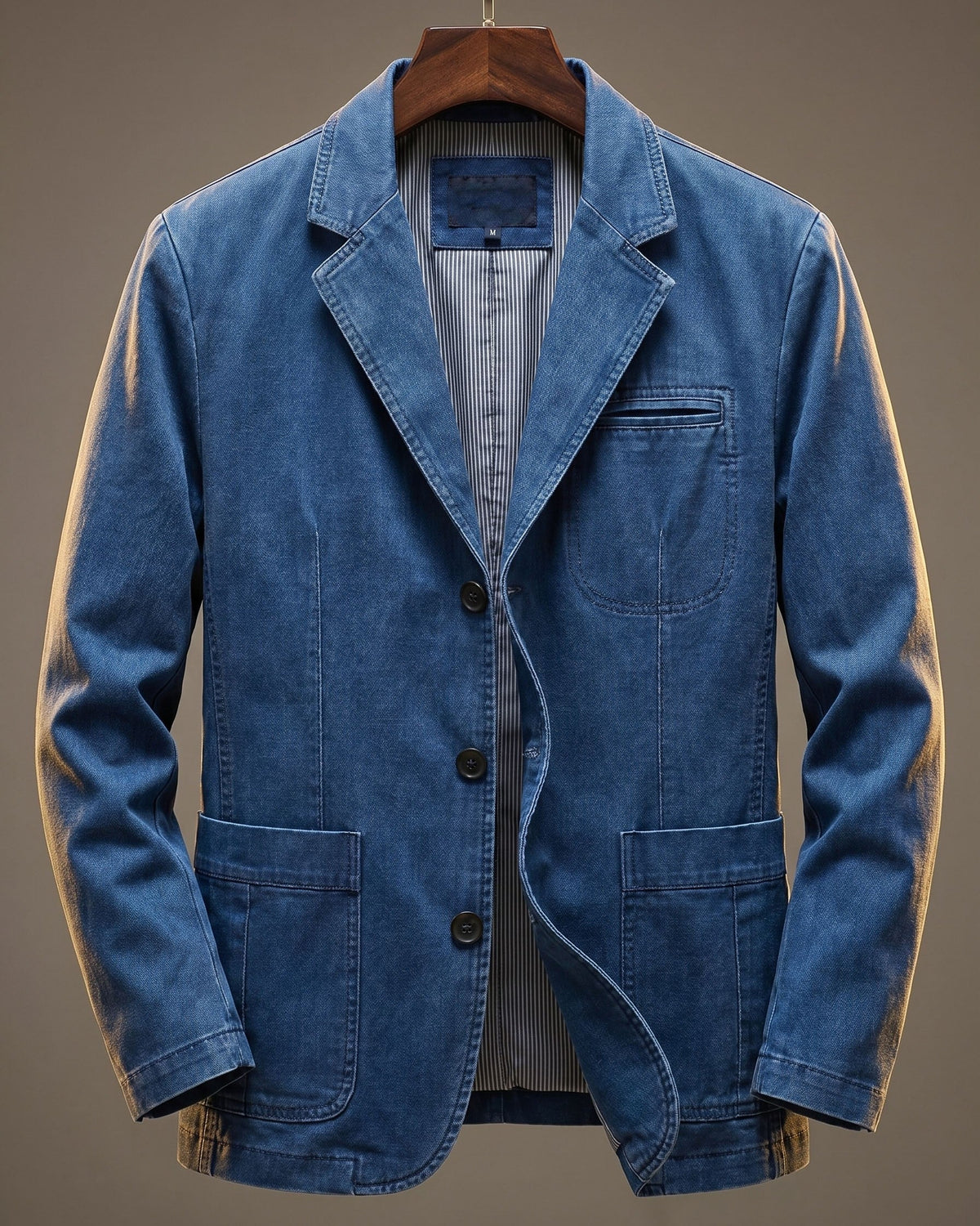 Men's Notch Lapel Casual Blazer – Utility Pocket Tailored Jacket