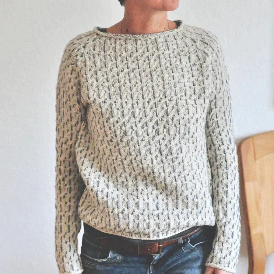 Women's Boat Neck Knit Sweater – Relaxed Casual Pullover