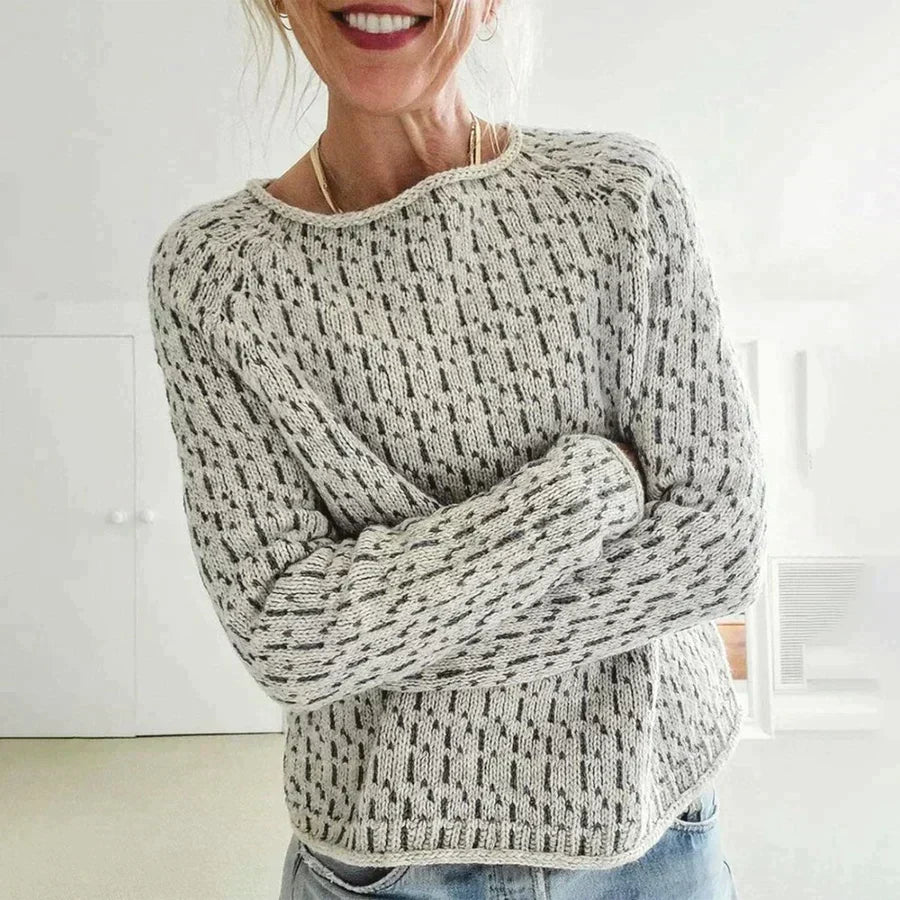 Women's Boat Neck Knit Sweater – Relaxed Casual Pullover
