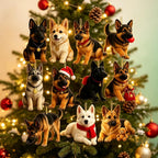 Bruno | German Shepherd Christmas Advent Calendar with 24 Dog Tree Ornaments
