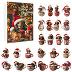 Pippa | Dachshund Christmas Advent Calendar with 24 Sausage Dog Tree Ornaments