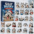 Aspen | Husky Christmas Advent Calendar with 24 Winter Dog Tree Ornaments