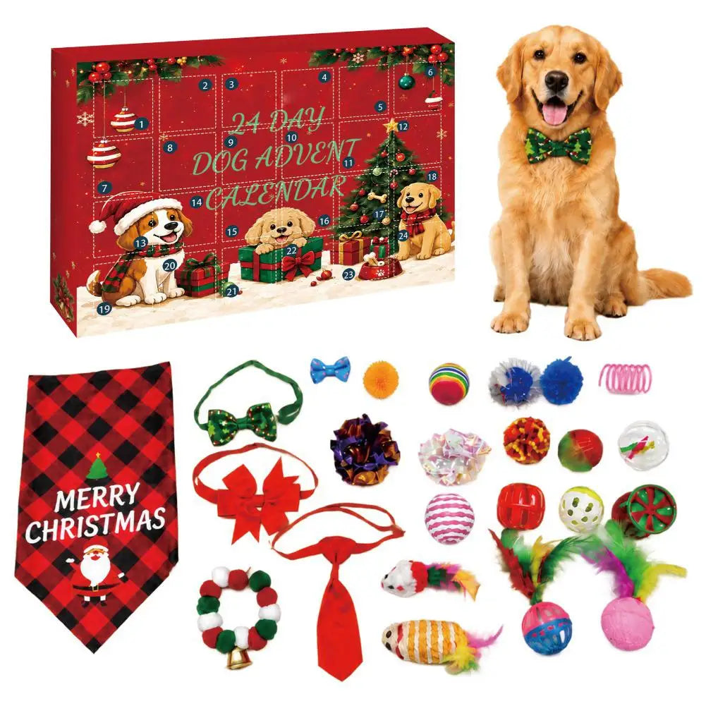 Buddy | Dog Christmas Advent Calendar with 24 Pet Toys and Holiday Accessories