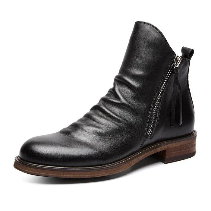 Men's Classic Chelsea Boots – Slip-On Ankle Boots with Elastic Sides