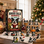 Molly | Border Collie Christmas Advent Calendar with 24 Farm Dog Tree Ornaments
