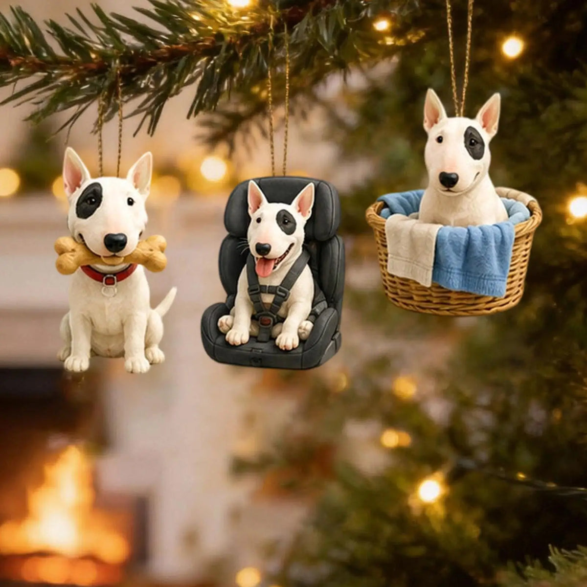 Bentley | Bull Terrier Christmas Advent Calendar with 24 Dog Tree Ornaments
