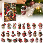 Pippa | Dachshund Christmas Advent Calendar with 24 Sausage Dog Tree Ornaments