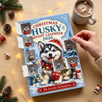 Aspen | Husky Christmas Advent Calendar with 24 Winter Dog Tree Ornaments