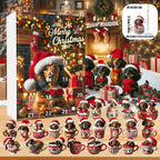 Pippa | Dachshund Christmas Advent Calendar with 24 Sausage Dog Tree Ornaments