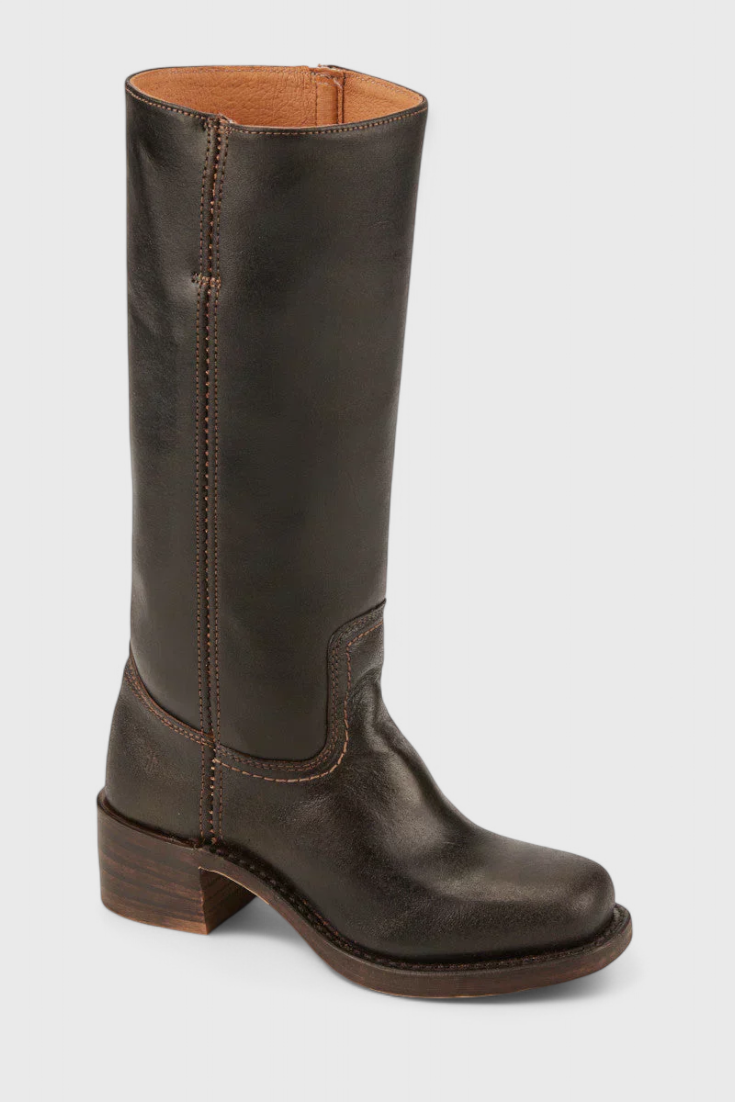 Women's Knee-High Heeled Boots – Sleek Leather-Look Tall Boots