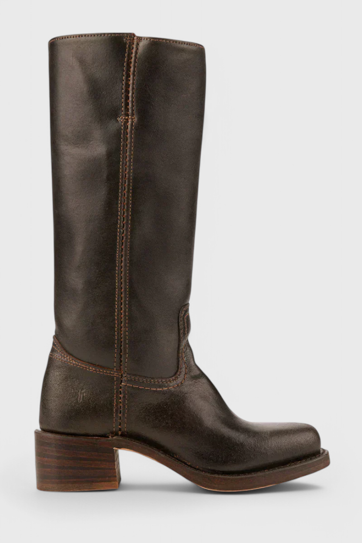 Women's Knee-High Heeled Boots – Sleek Leather-Look Tall Boots