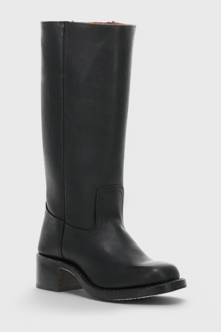 Women's Knee-High Heeled Boots – Sleek Leather-Look Tall Boots