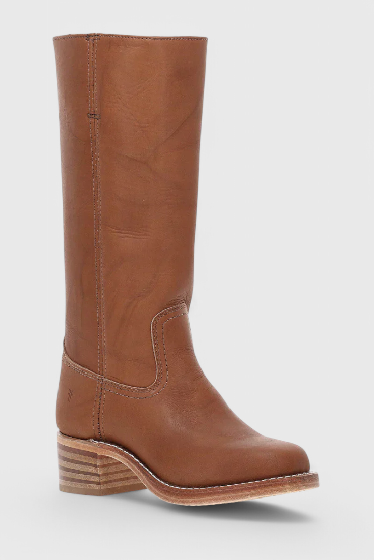 Women's Knee-High Heeled Boots – Sleek Leather-Look Tall Boots
