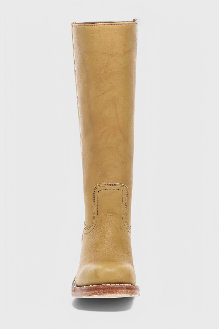 Women's Knee-High Heeled Boots – Sleek Leather-Look Tall Boots