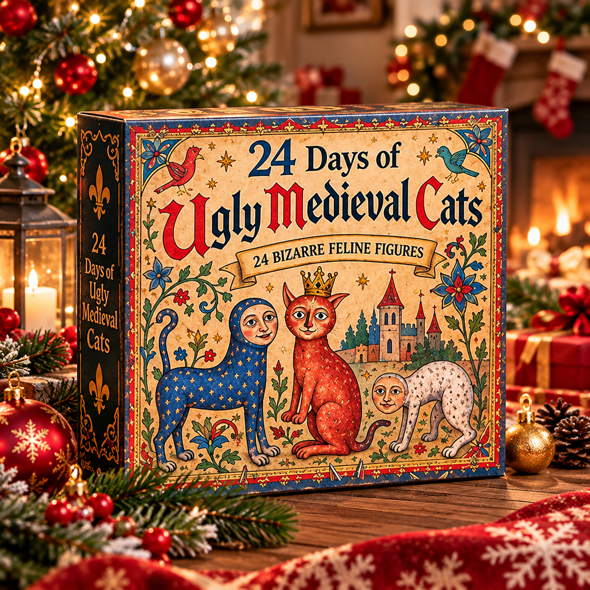 Felix | Medieval Cat Christmas Advent Calendar with 24 Funny Cat Figurines