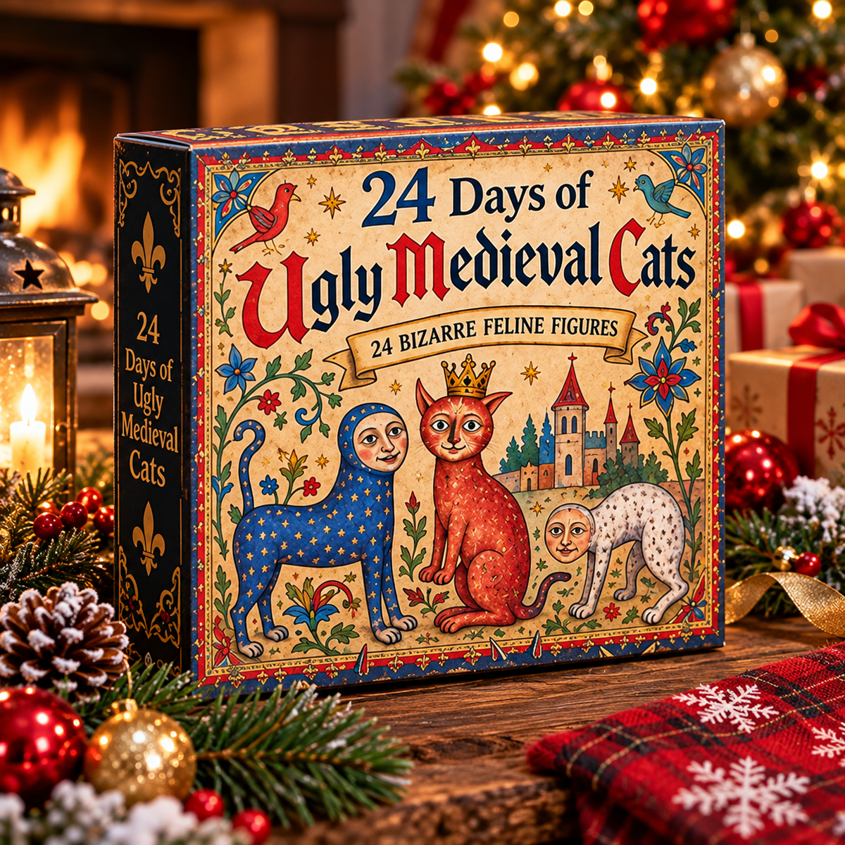 Felix | Medieval Cat Christmas Advent Calendar with 24 Funny Cat Figurines