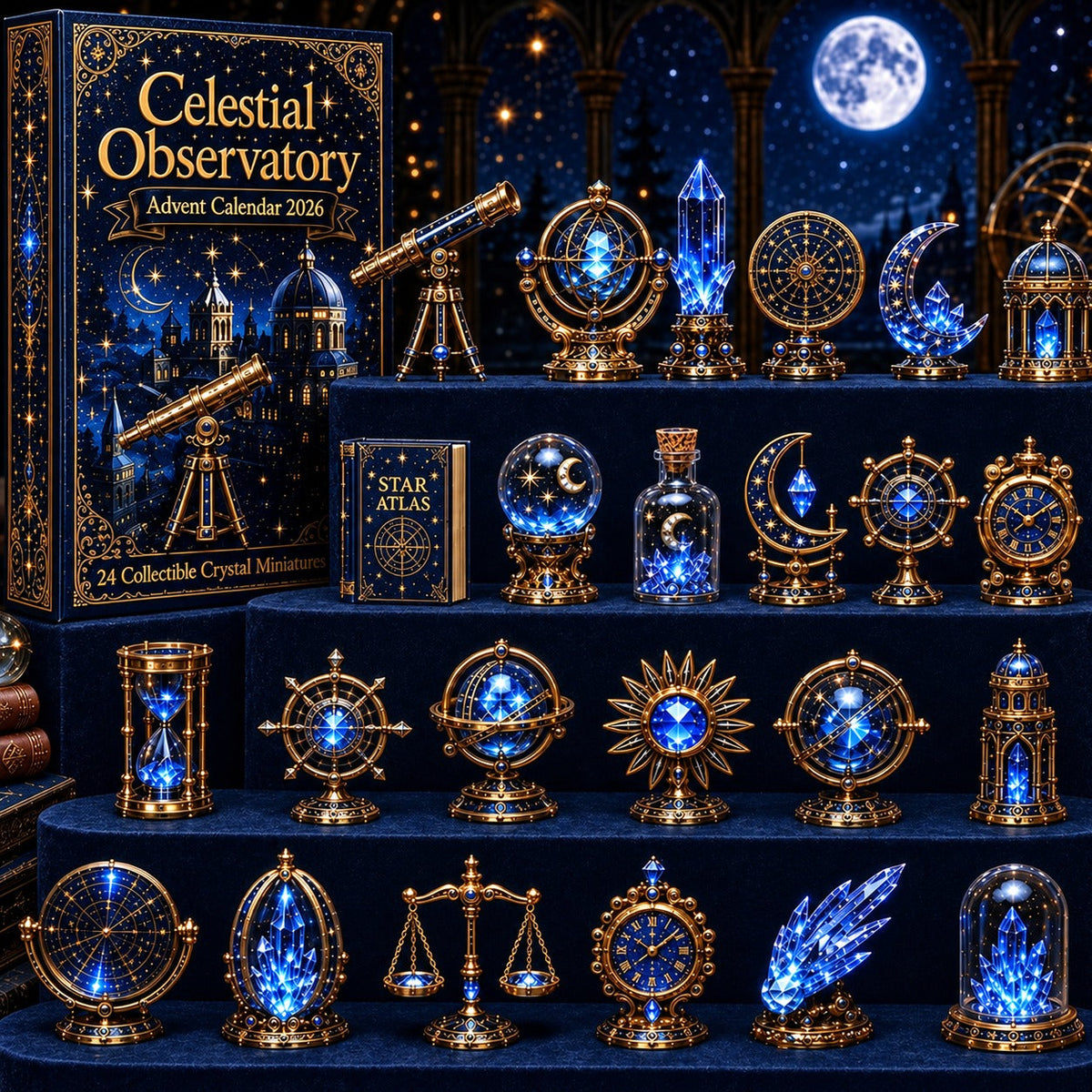 Celeste | Celestial Witch Christmas Advent Calendar 2026 with 24 Mystic Figurines