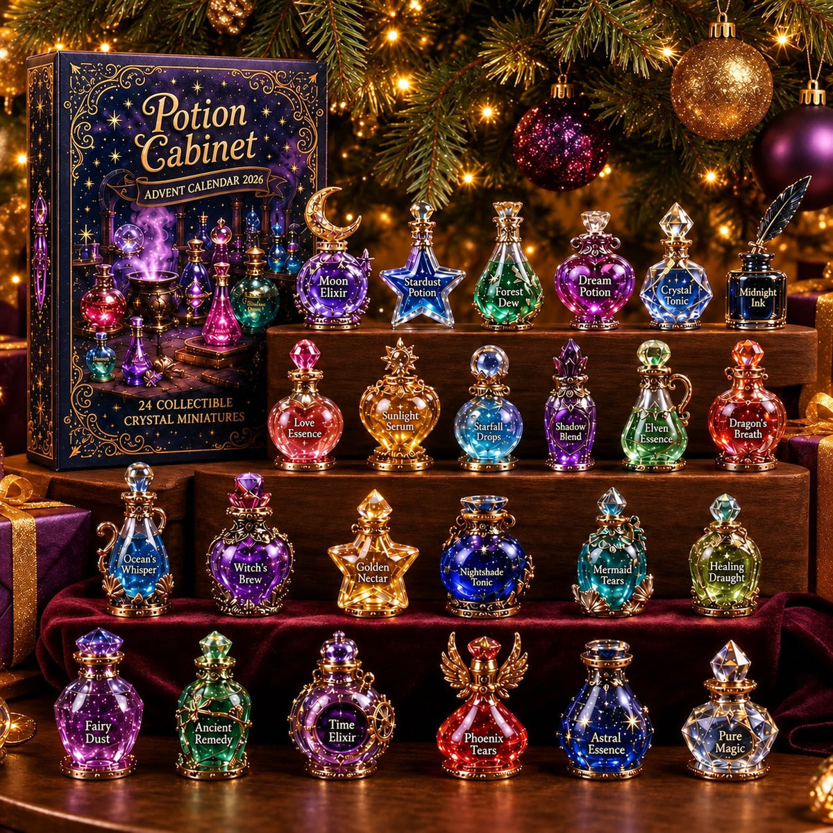 Celeste | Celestial Witch Christmas Advent Calendar 2026 with 24 Mystic Figurines