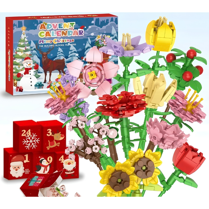 Daisy | Build a Flower Christmas Advent Calendar with 24 DIY Bouquet Kits