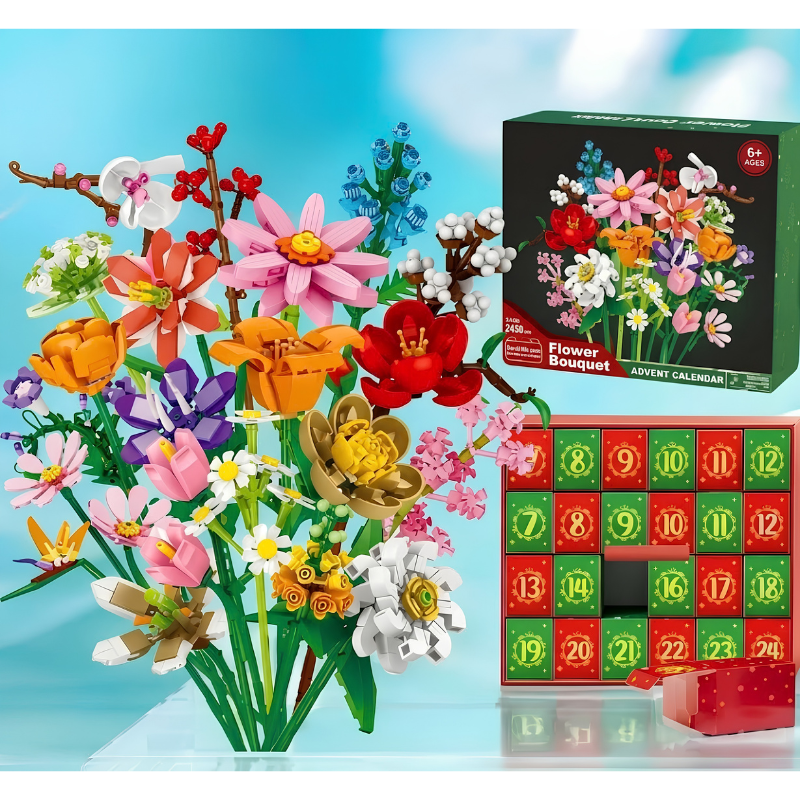 Daisy | Build a Flower Christmas Advent Calendar with 24 DIY Bouquet Kits
