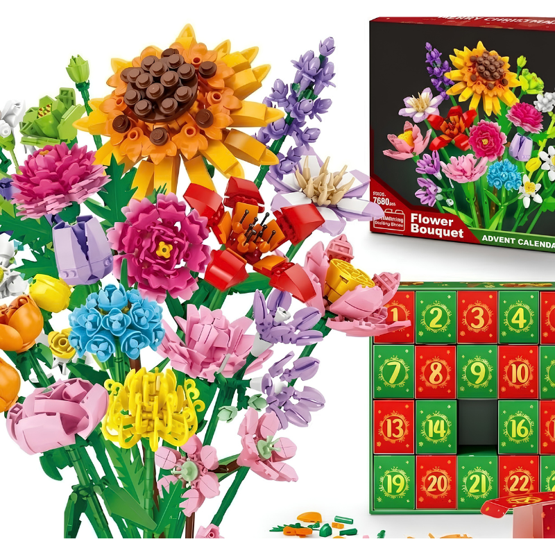 Daisy | Build a Flower Christmas Advent Calendar with 24 DIY Bouquet Kits
