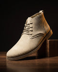 Men's Suede-Look Lace-Up Ankle Boots – Minimal Lightweight Desert Boots