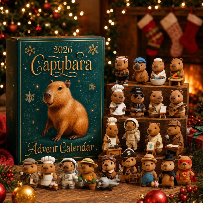 Penny | Capybara Christmas Advent Calendar 2026 with 24 Funny Daily Surprises