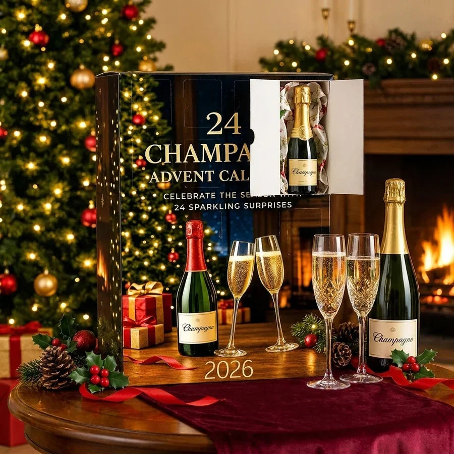 Stella | Champagne Christmas Advent Calendar 2026 with 24 Bubbly Bottle Designs