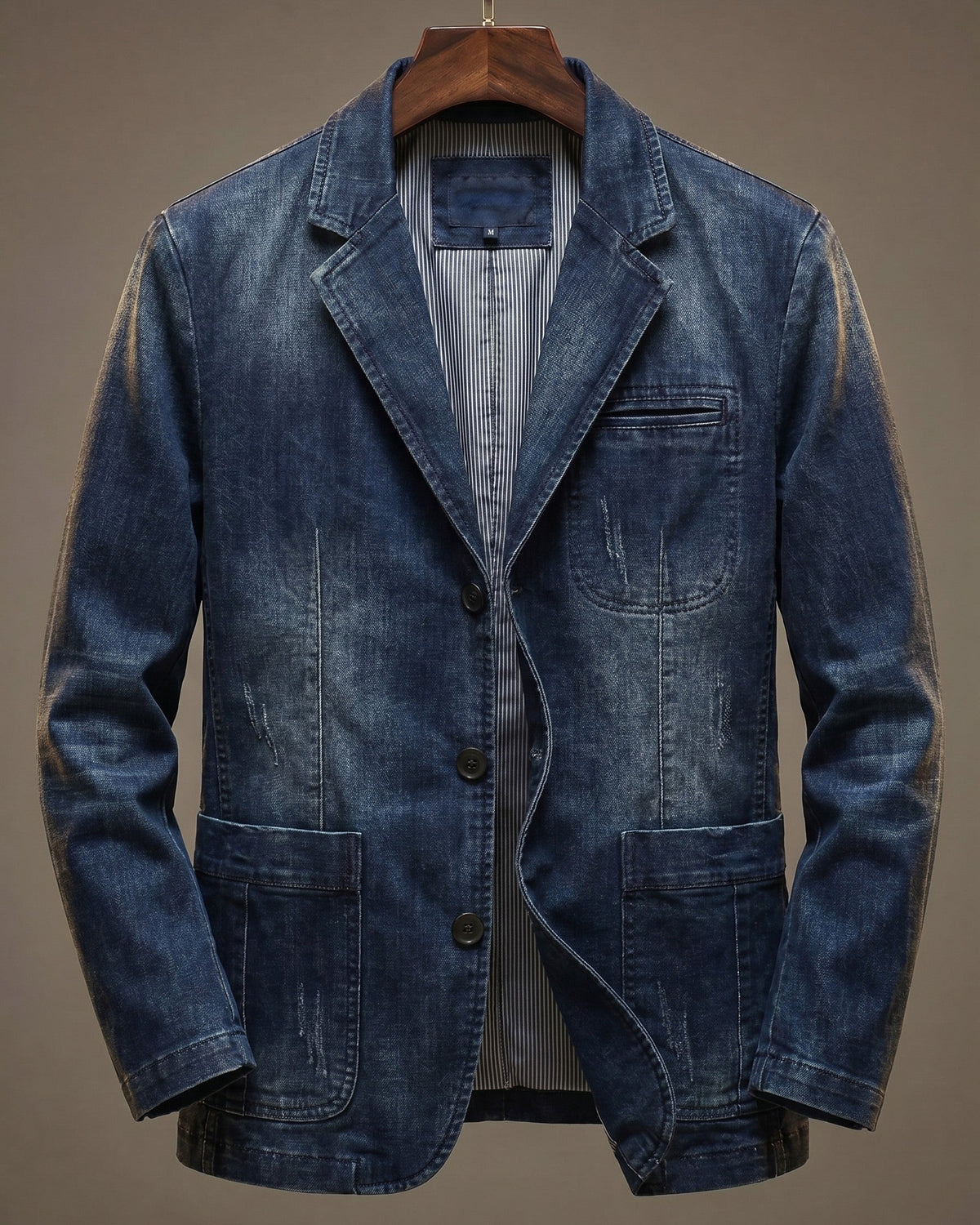 Men's Notch Lapel Casual Blazer – Utility Pocket Tailored Jacket