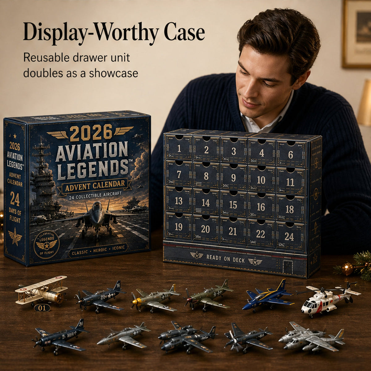 Theo | Aviation Christmas Advent Calendar 2026 with 24 Collectible Aircraft Models
