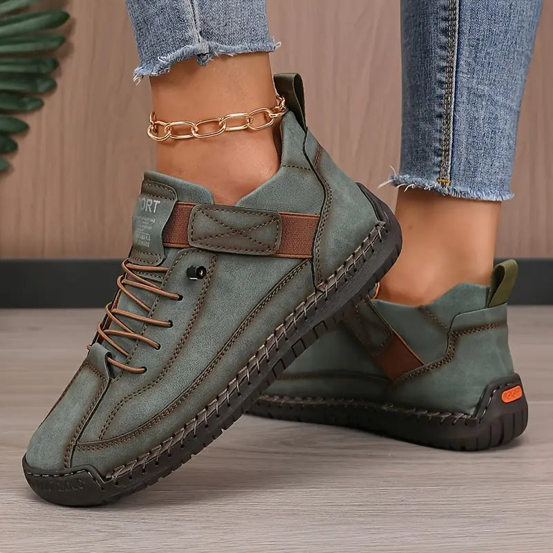 Cushioned Slip-On Platform Sneakers – Lightweight Wide Fit Walking Shoes