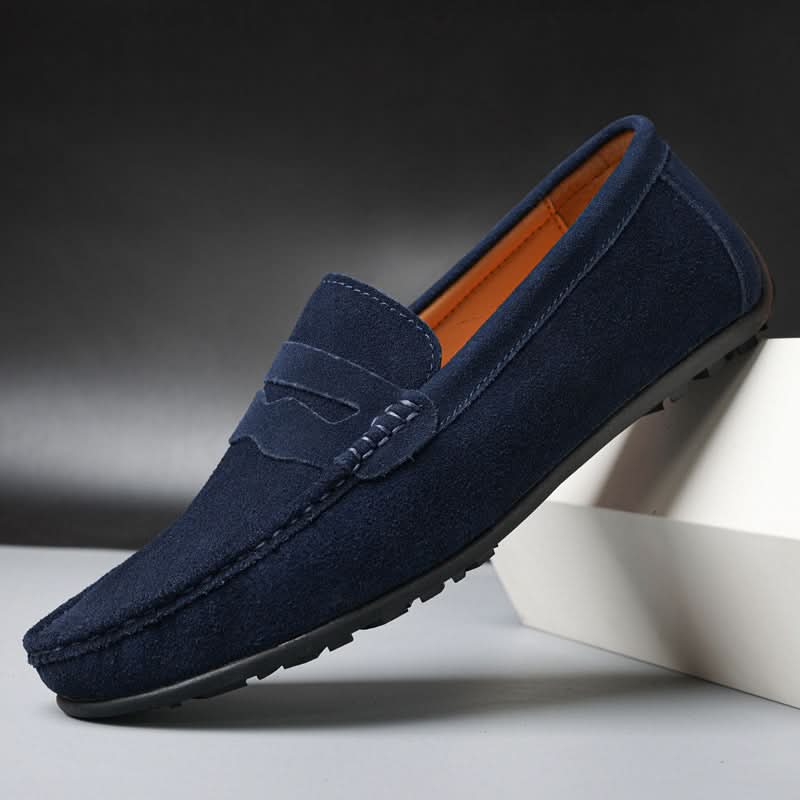 Men's Suede Slip-On Loafers – Minimal Cushioned Smart Casual Shoes