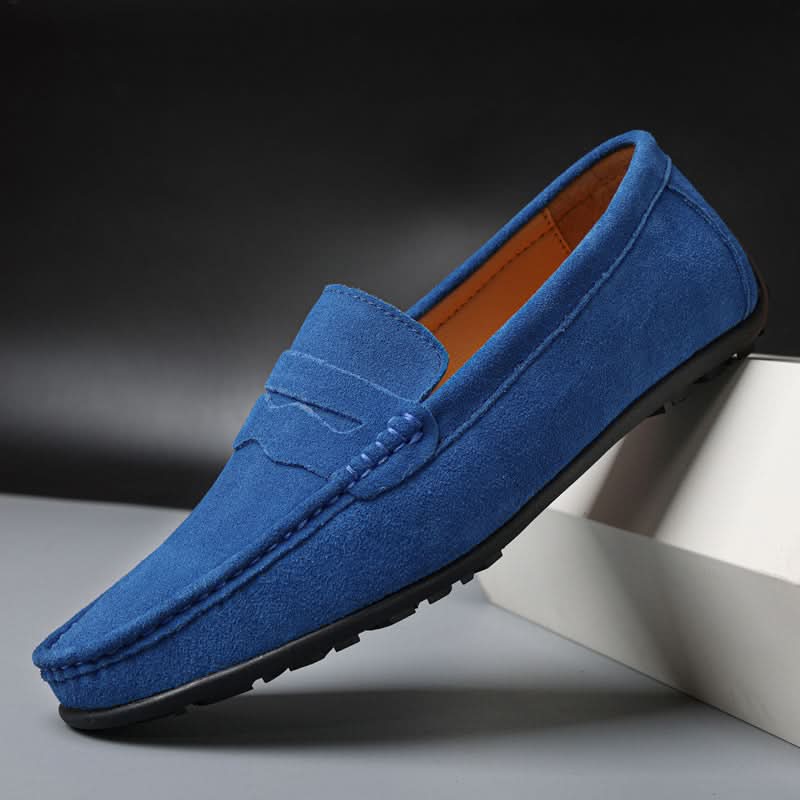 Men's Suede Slip-On Loafers – Minimal Cushioned Smart Casual Shoes