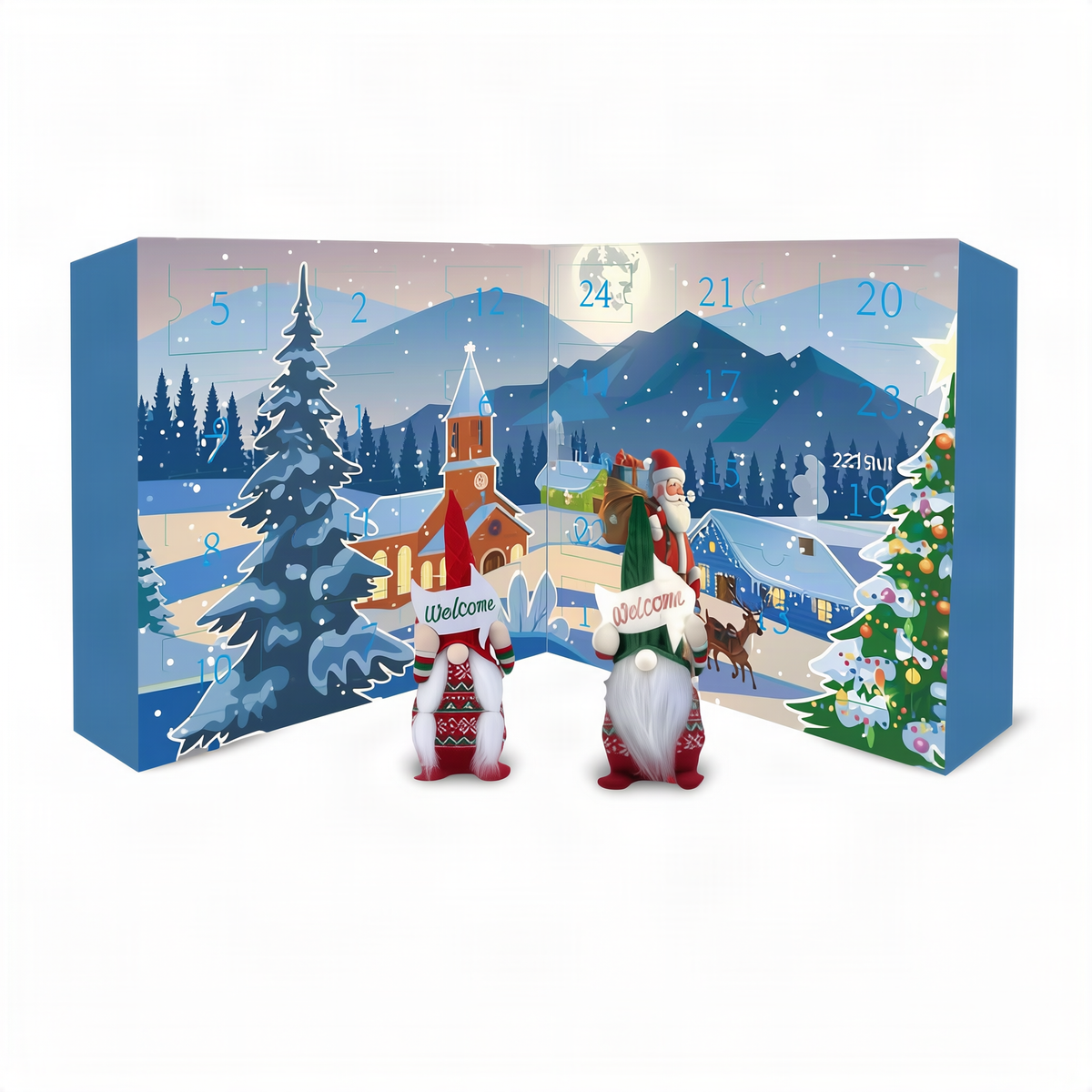 Freya | Christmas Gnome Advent Calendar with 24 Nordic Gnome Figurines