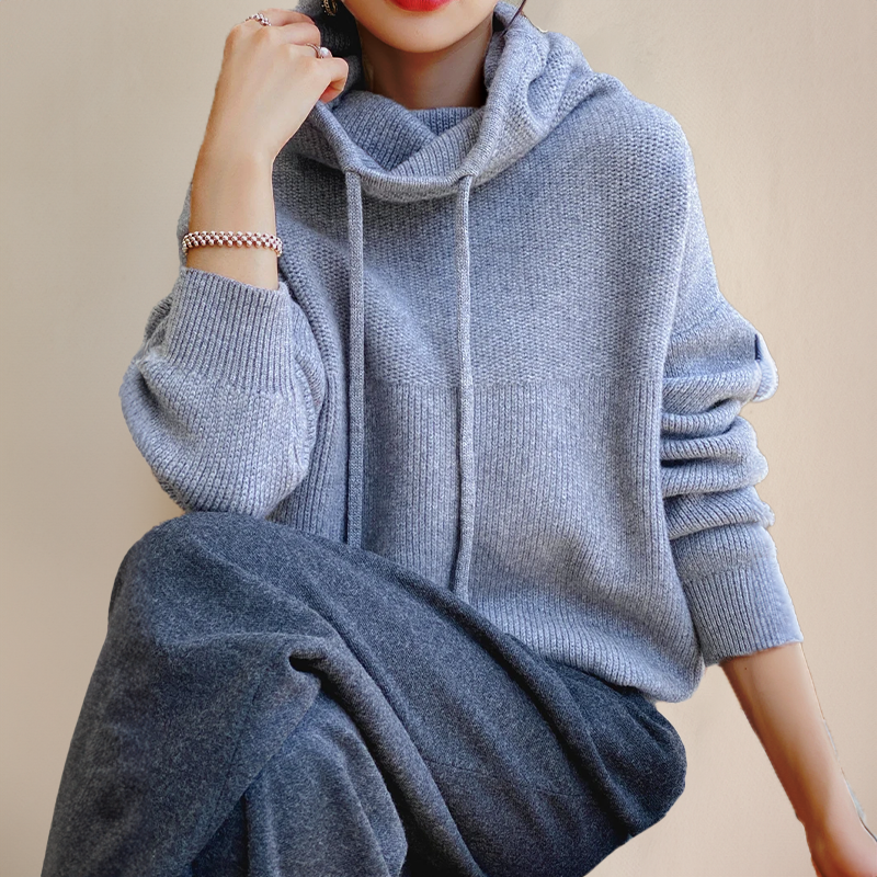 Women's Fine Knit Turtleneck Sweater – Elegant High Neck Pullover