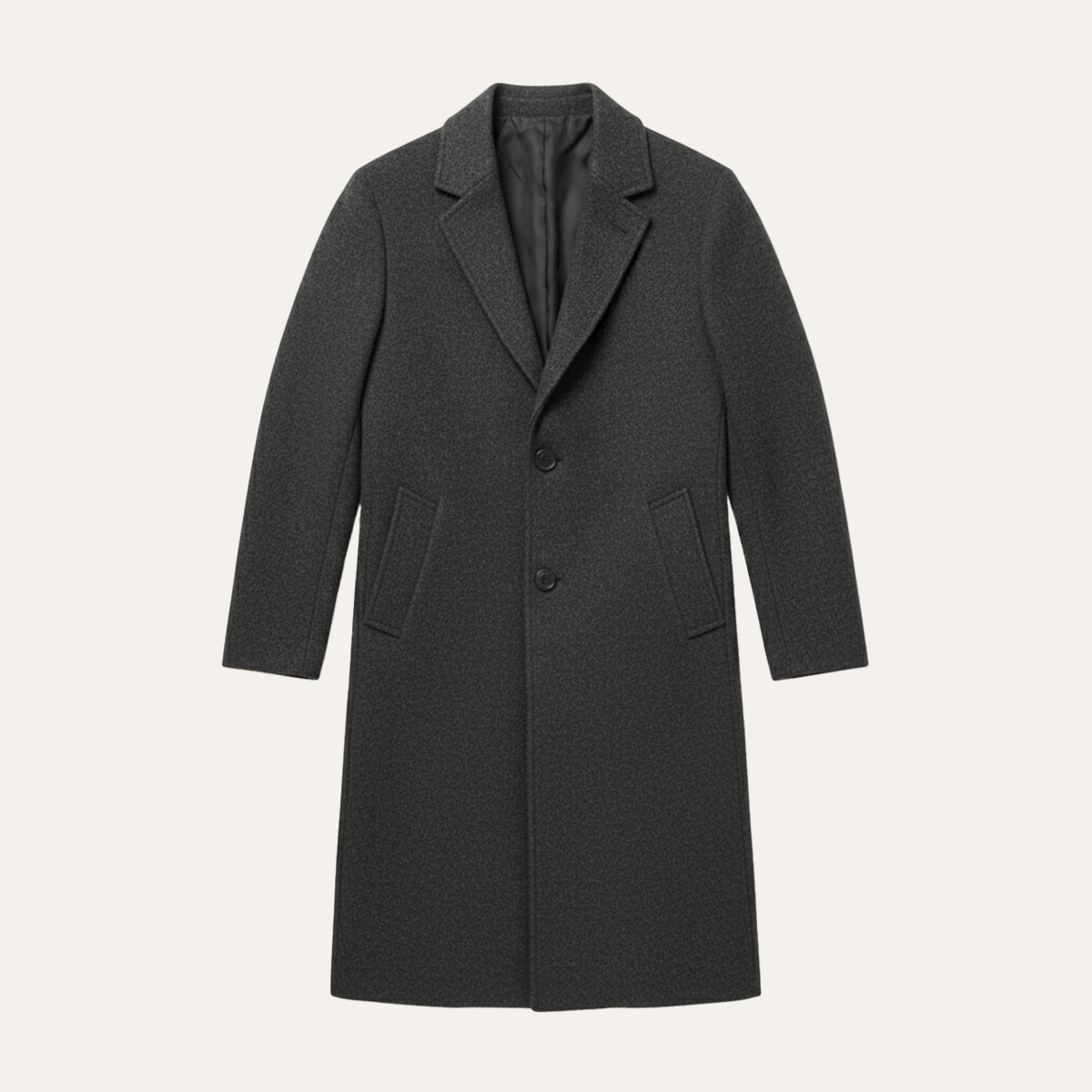 Men's Minimal Longline Overcoat – Classic Tailored Business Coat