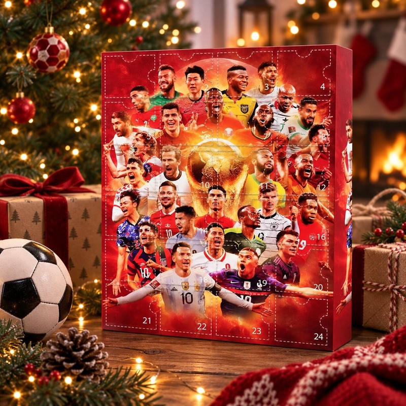 Logan | Football Christmas Advent Calendar with 24 Surprise Doors for Fans