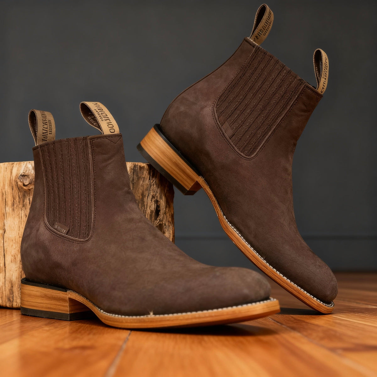 Men's Western Ranch Boots – Elastic Side Panel Pull-On Boots