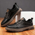 Men's Welted Leather-Look Sneakers – Shock-Absorbing Everyday Shoes
