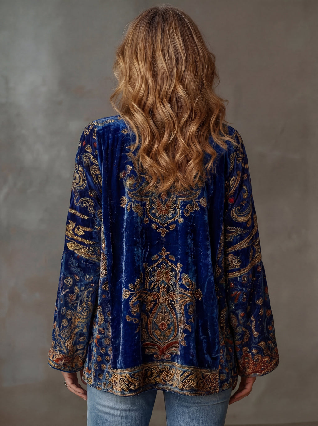 Women's Bohemian Kimono Cardigan – Lightweight Printed Open Front Layer