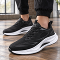 Men's Chunky Rocker Sole Sneakers – Low-Top Lace-Up Casual Sneakers