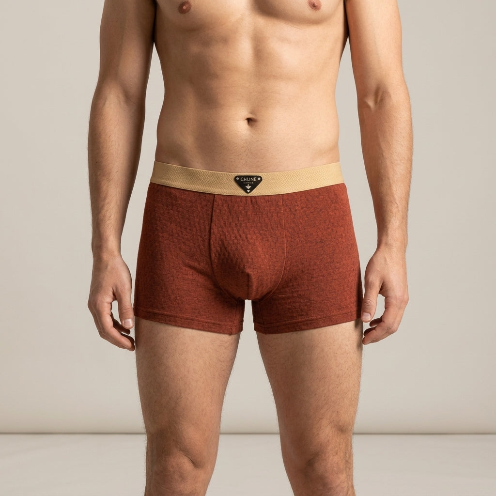 Men's Organic Cotton Boxer Briefs 3-Pack – Breathable Waffle Knit Underwear