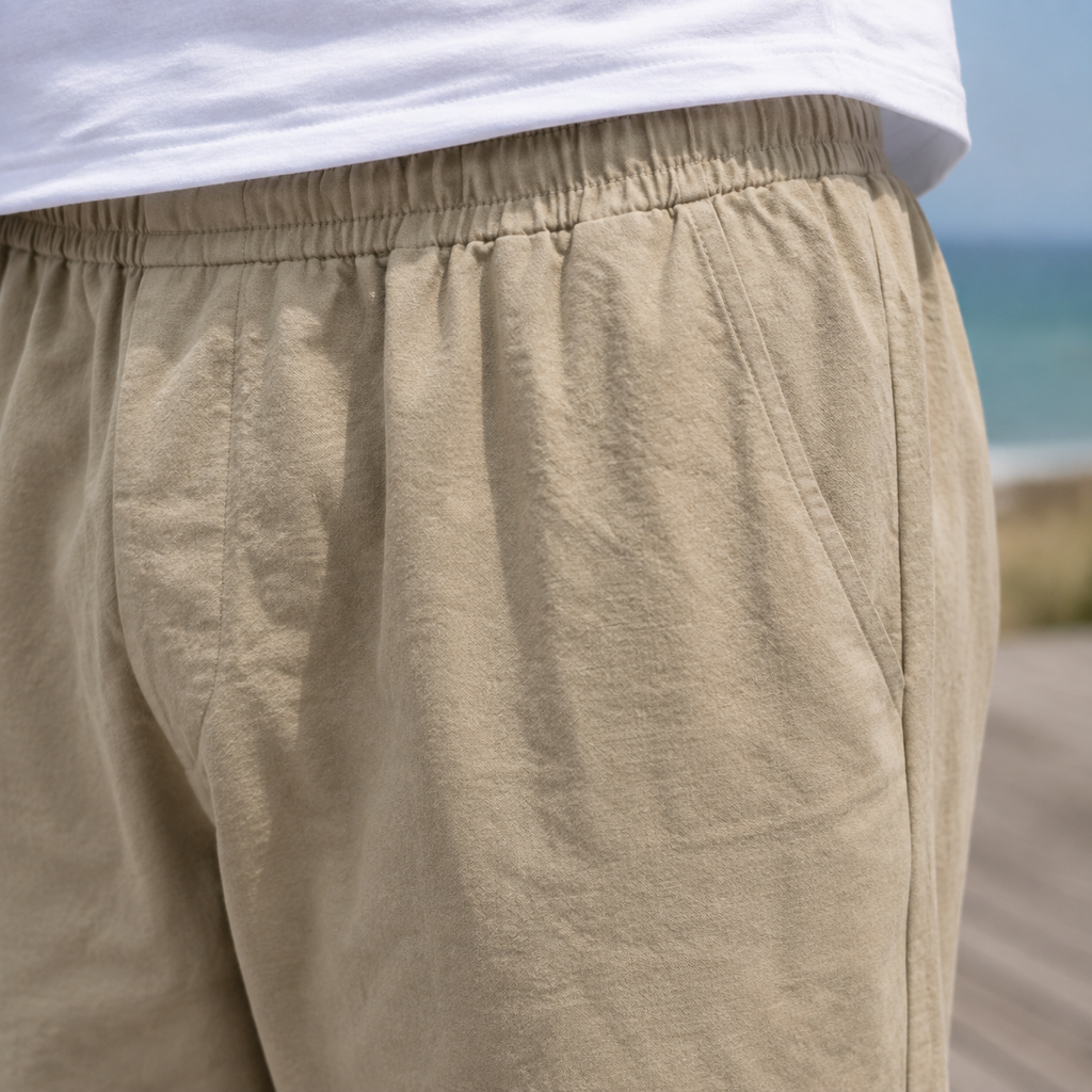 Men's Wide Leg Pants – Relaxed Full Length Casual Trousers with Side Pockets