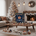 Joy | Christmas Advent Calendar with 25 Surprise Doors and Refillable Box