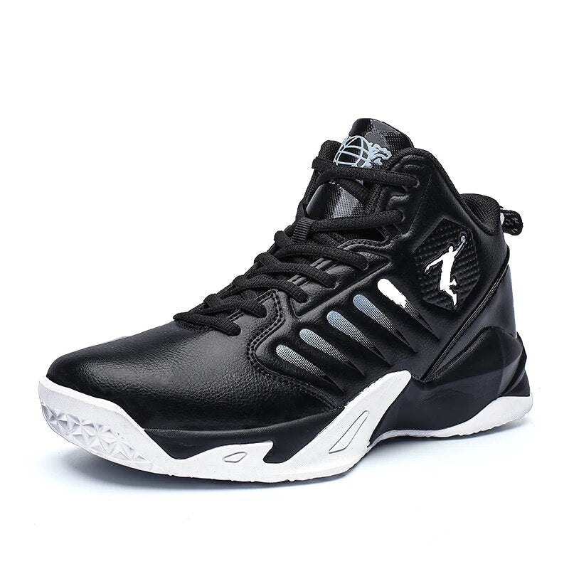 Men's High-Top Basketball Shoes – Cushioned Non-Slip Court Sneakers