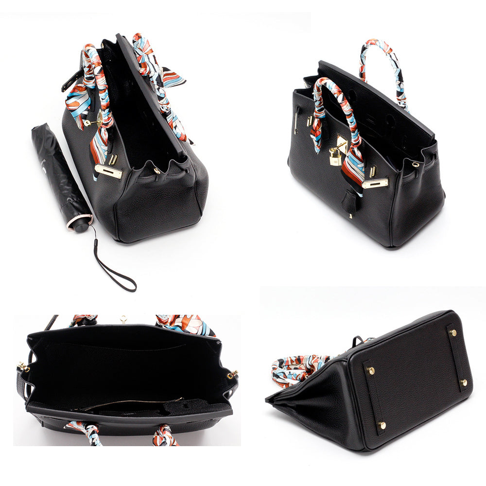 Women's Structured Top Handle Handbag – Elegant Everyday Shoulder Bag