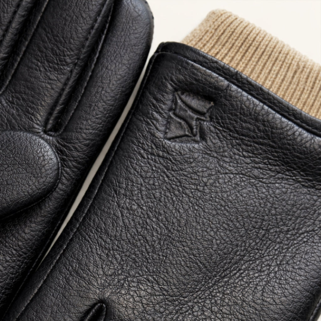 Men's Wool Lined Driving Gloves – Faux Leather Winter Gloves